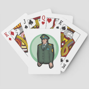 Military Person Poker Cards