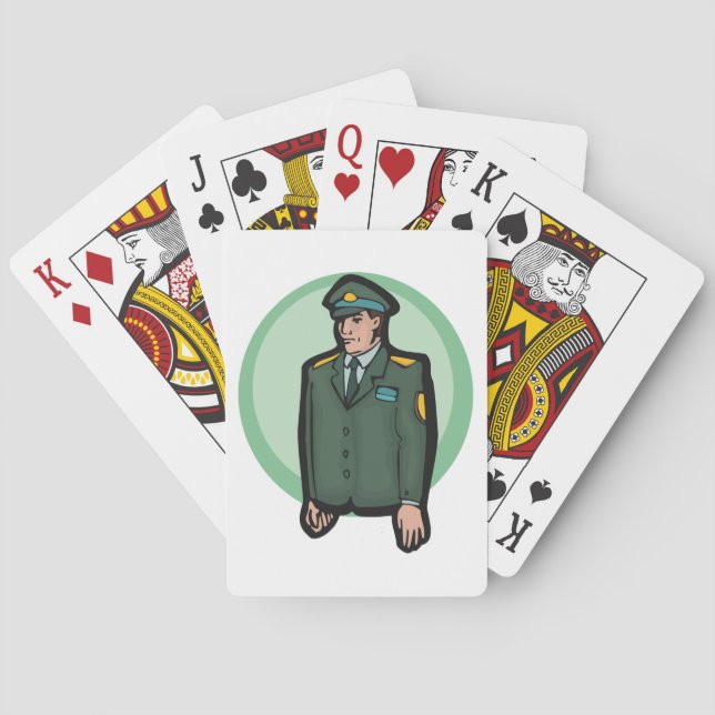 Military Person Poker Cards (Back)