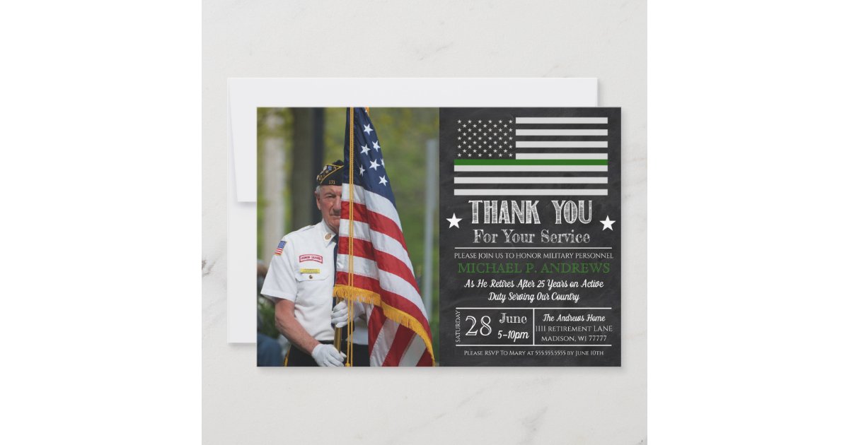 Military Personnel Retirement Invitation | Zazzle