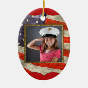 Military Photo Ceramic Ornament