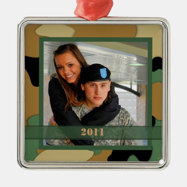 Military Photo Keepsake Ornament (Front)