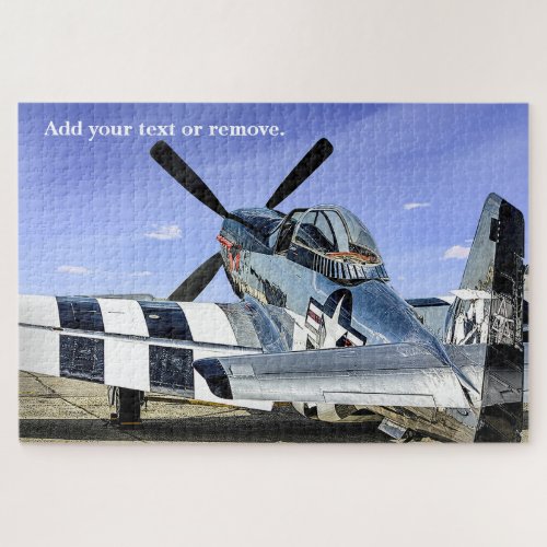 Military photo of a P_51 Mustang fighter airplane Jigsaw Puzzle