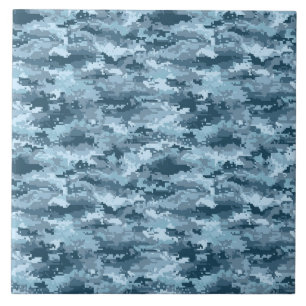 military pixelated camouflage pattern ceramic tile
