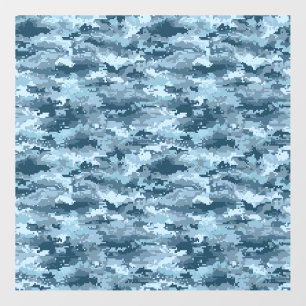 military pixelated camouflage pattern wall decal 
