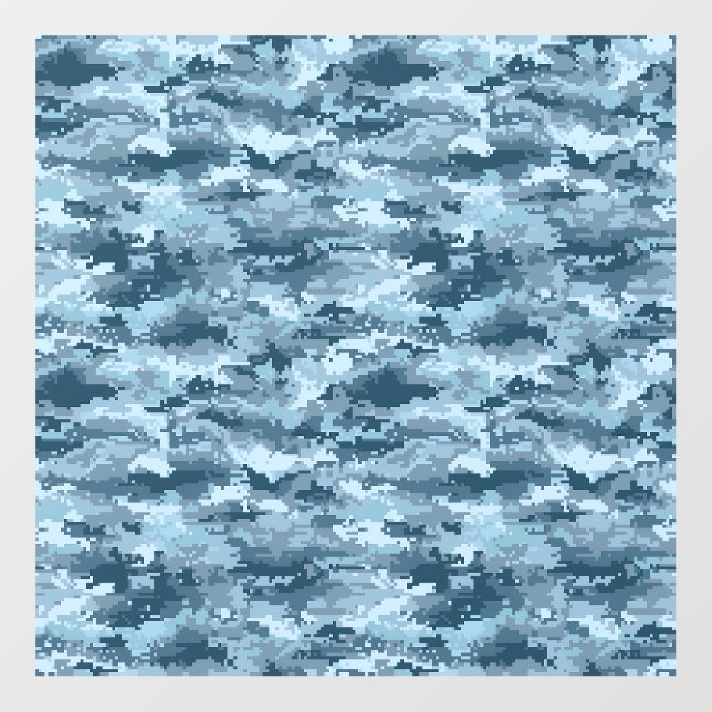 military pixelated camouflage pattern wall decal  (Front)