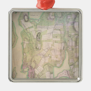 Military plan of Newport, 1777 Metal Ornament