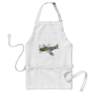 Military plane cartoon illustration adult apron