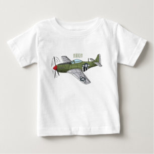 Military plane cartoon illustration baby T-Shirt