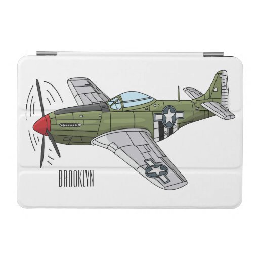 Military plane cartoon illustration iPad mini cover
