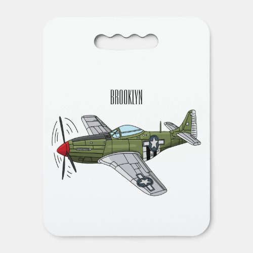 Military plane cartoon illustration seat cushion