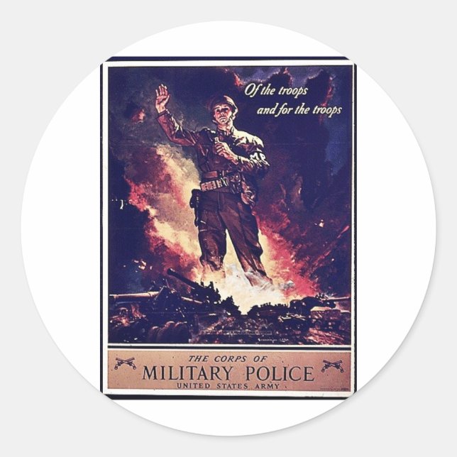 Military Police Classic Round Sticker (Front)