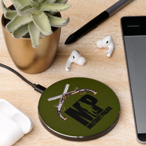 Military Police Crossed Pistols Wireless Charger