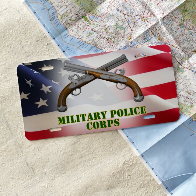 Military Police License Plate (In Situ)