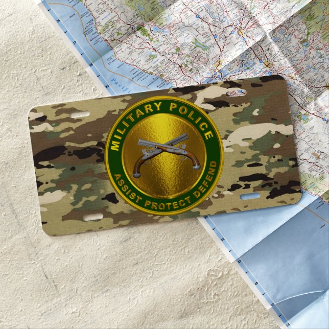 Military Police License Plate (In Situ)