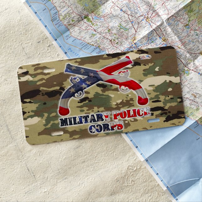 Military Police License Plate (In Situ)