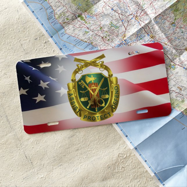 Military Police MP License Plate (In Situ)