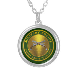 Military Police MP Silver Plated Necklace