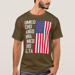 Military Police Pilot Retirement Design Phonetic T-Shirt