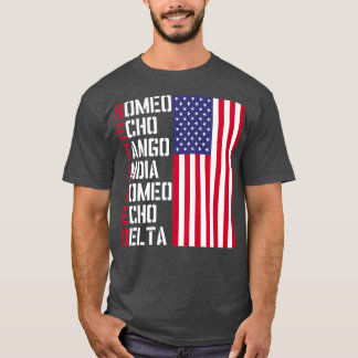 Military Police Pilot Retirement Design Phonetic T-Shirt