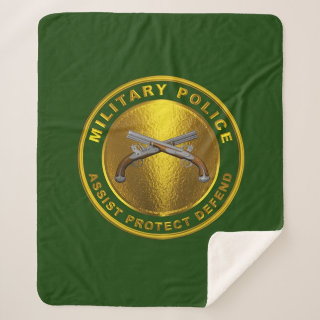 Military Police  Sherpa Blanket (Front)