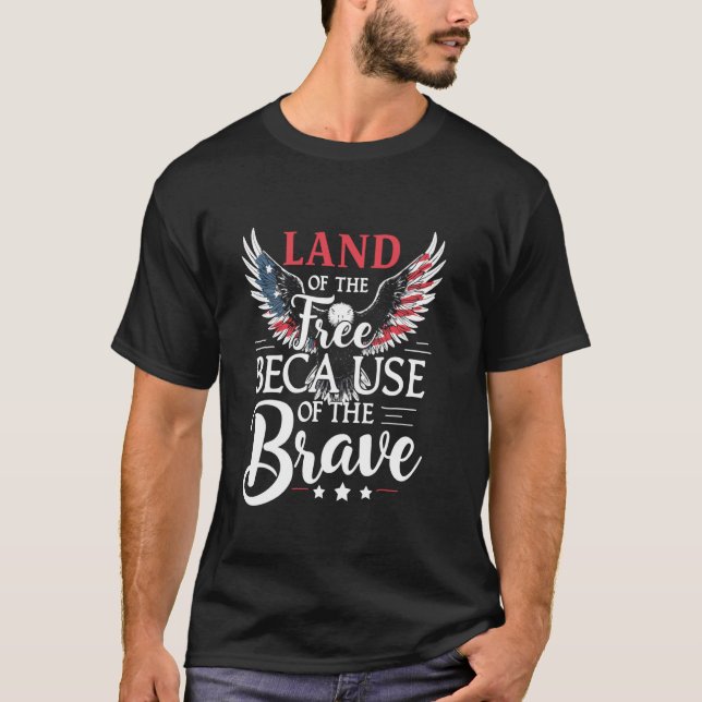 Military Pride Support Our Troops Veterans Tribute T-Shirt (Front)