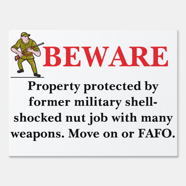 Military Property Protection Sign (Front)