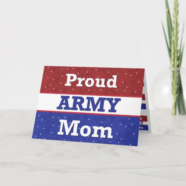 Military - Proud Army Mom - Thinking of You Card (Front)