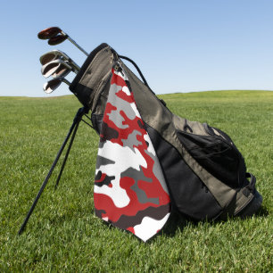 Military Red Camouflage  Golf Towel
