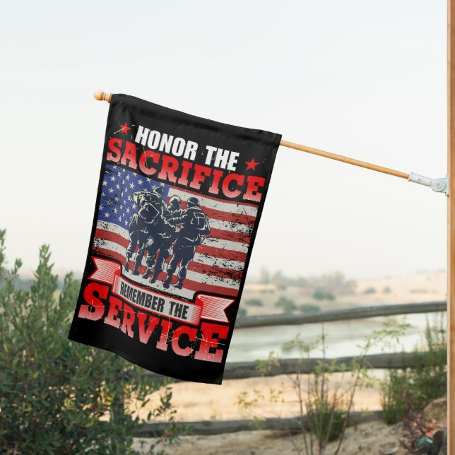 Military remembrance  house flag (Insitu (Back))