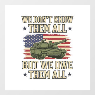 Military Remembrance Tank Patriotic Shirt Design_1 Floor Decals