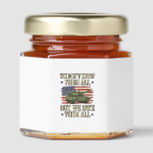 Military Remembrance Tank Patriotic Shirt Design_1 Honey Jar Favors