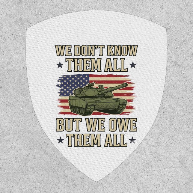 Military Remembrance Tank Patriotic Shirt Design_1 Patch (Front)