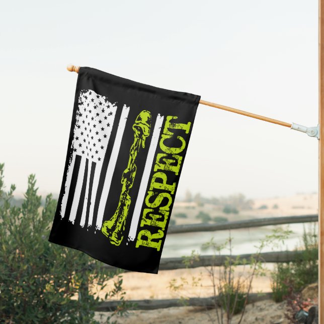 Military Respect House Flag (Insitu (Back))