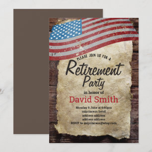 Military Retirement, Army, retirement party Invit Invitation