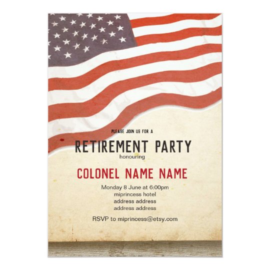 Military Retirement, Army, retirement party Invitation | Zazzle.com