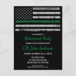 Military Retirement Army Thin Green Line Announcement Postcard