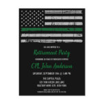 Military Retirement Army Thin Green Line Announcement Postcard Military Retirement Army Thin Green Line Announcement Postcard