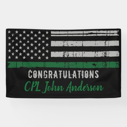 Military Retirement Army Thin Green Line Banner