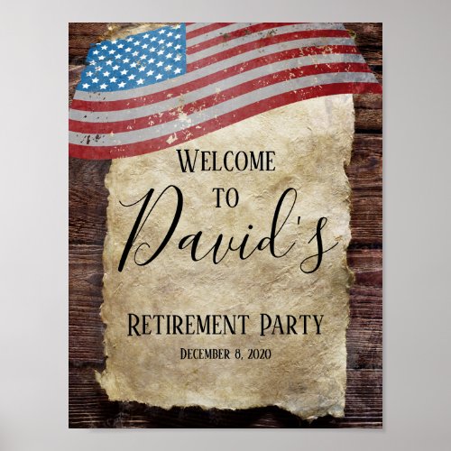 Military Retirement Army welcome sign