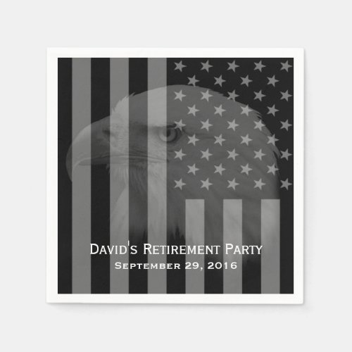 Military Retirement Bald Eagle & US Flag Formal