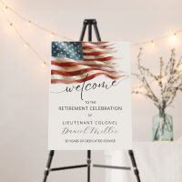 Military Retirement Foam Board | Editable