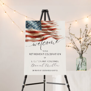 Military Retirement Foam Board Editable