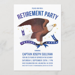 Military Retirement Invitations Eagle