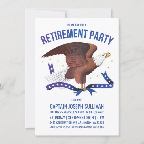 Military Retirement Invitations  Eagle