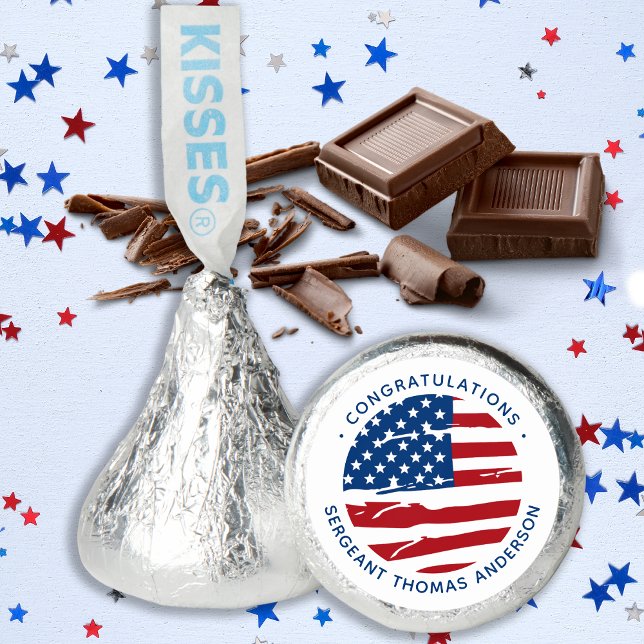 Military Retirement Party American Flag Patriotic Hershey®'s Kisses® (Creator Uploaded)