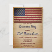 Military Retirement Party American Flag Patriotic Invitation (Front)