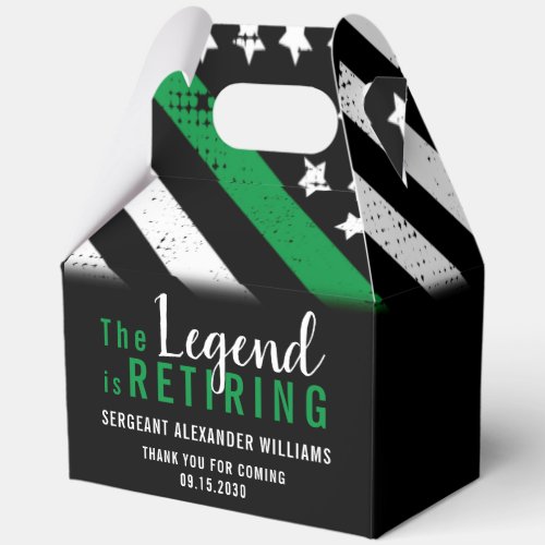 Military Retirement Party Army Thin Green Line Favor Boxes