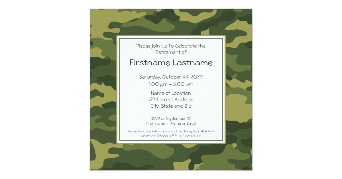 Military Retirement Party Card | Zazzle