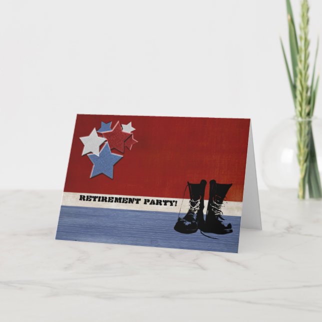 Military Retirement Party Custom Personalized Card (Front)