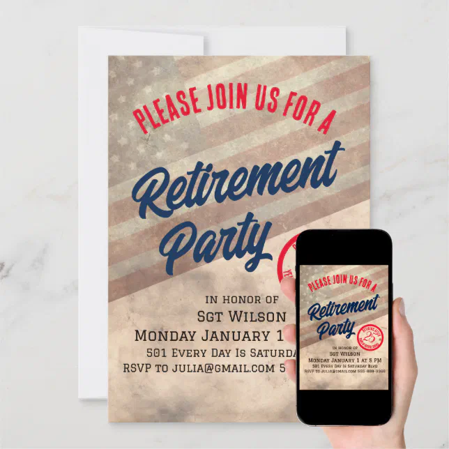 Military Retirement Party Invitation | Zazzle